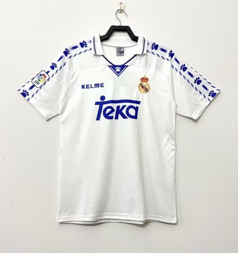 96-97 Retro Version Real Madrid Home White Thailand Soccer Jersey AAA-311/410/503