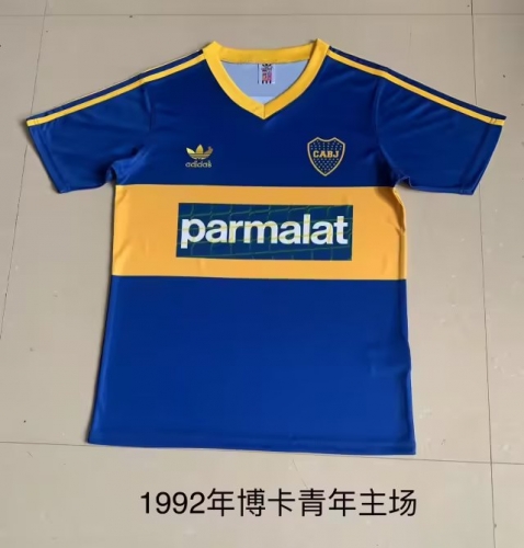 1992 Boca Juniors Home Yellow & Blue Thailand Soccer Jersey AAA-709