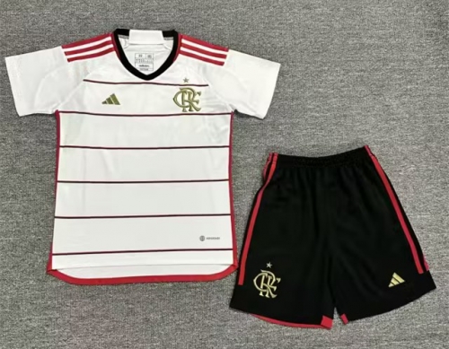 2023/24 Flamengo Away White Kids/Youth Soccer Uniform-SKE/507/522