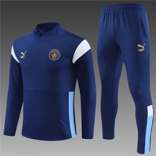 2023/24 Manchester City Royal Blue Thailand Tracksuit Uniform-801