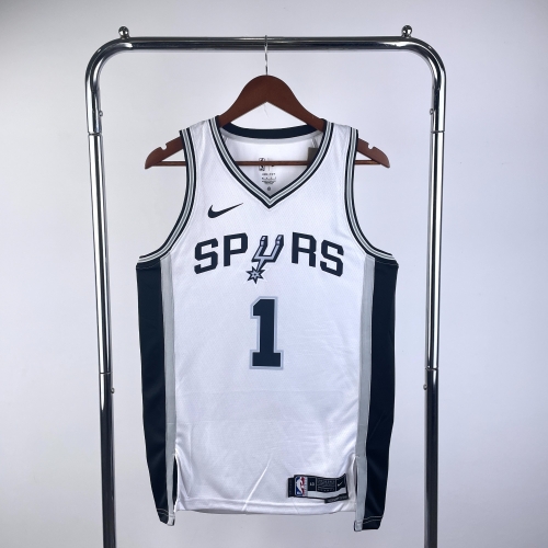 NBA San Antonio Spurs White #1 Jersey-311