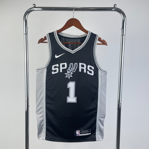 NBA San Antonio Spurs Black #1 Jersey-311