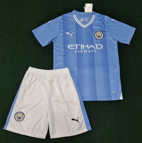 2023/24 Manchester City Home Blue Soccer Uniform-315/SKE/516