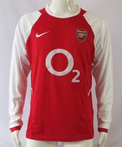 02-04 Retro Version Arsenal Home Red LS Thailand Soccer Jersey AAA-311/503