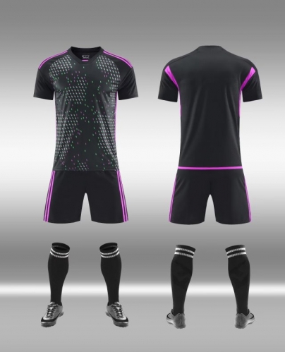 Customize 2023/24 Black Soccer Uniform-DN