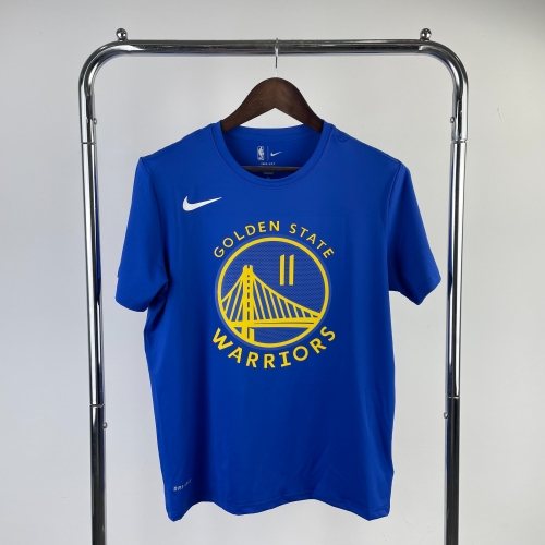 Quick-Dry 2023 Season NBA Golden State Warriors Blue #11 T-Shirts-311