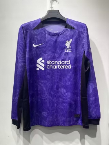 2023/24 Liverpool Purple LS Thailand Soccer Jersey AAA-410