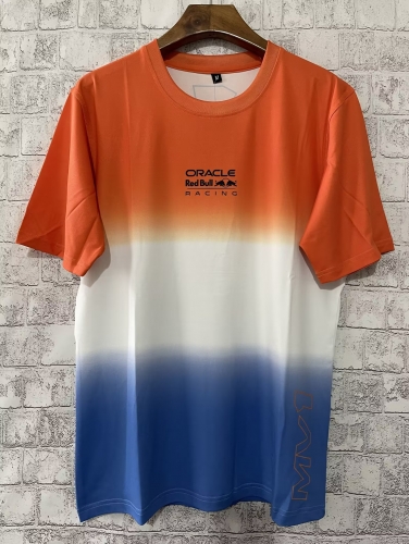 (Size S-3XL) 2023 Seasno Orange & White & Blue Formula One Racing Jersey-805