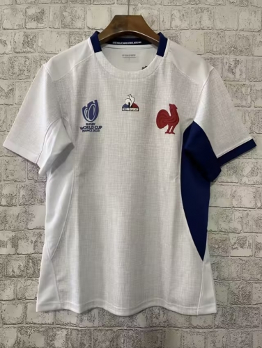 2023 France Away White Thailand Rugby Shirts-805