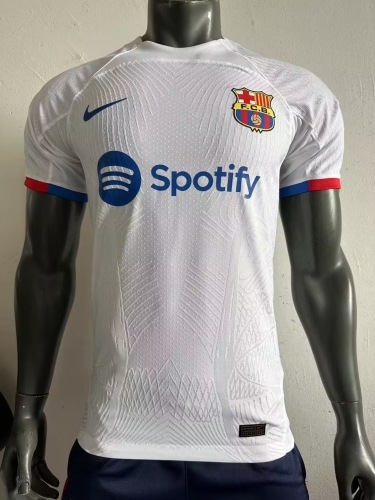 Player version 2023/24 Barcelona White Thailand Soccer Jersey AAA-308/16/703