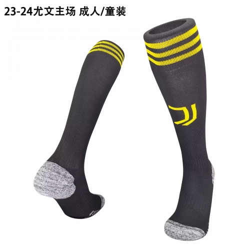 23/24 Juventus FC Home Black Thailand Soccer Socks