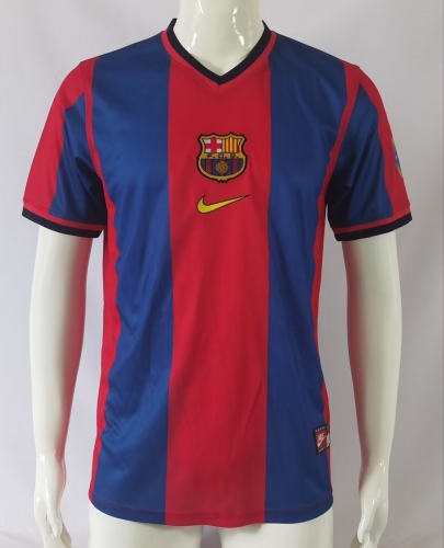 98-99 Retro Version Barcelona Home Red & Blue Thailand Soccer Jersey AAA-908/410/503