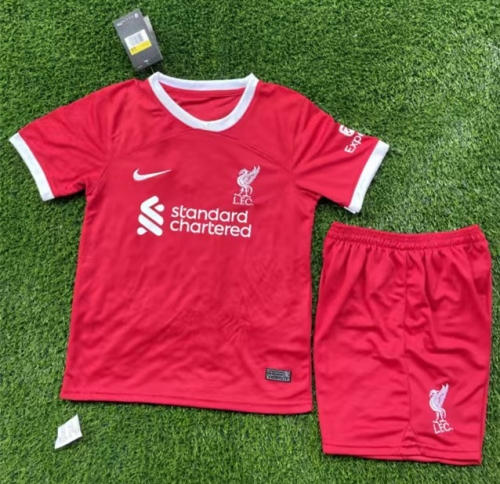 2023/24 Liverpool Home Red Youth/Kids Soccer Uniform-507/36/123