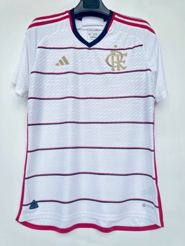 Player Version 2023/24 CR Flamengo Away White Thailand Soccer Jersey AAA-408