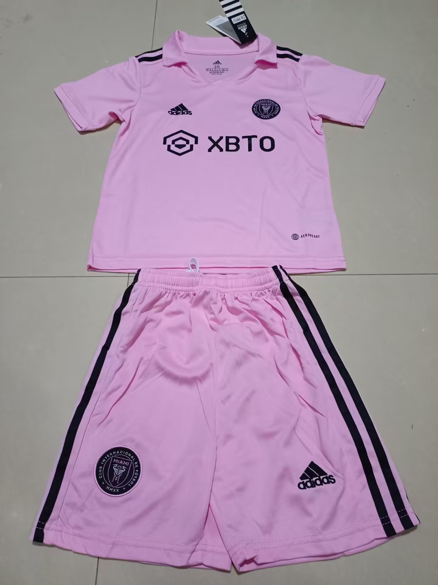 Kids 2023/24 Inter Miami CF Pink Kids/Youth Soccer Uniform-123