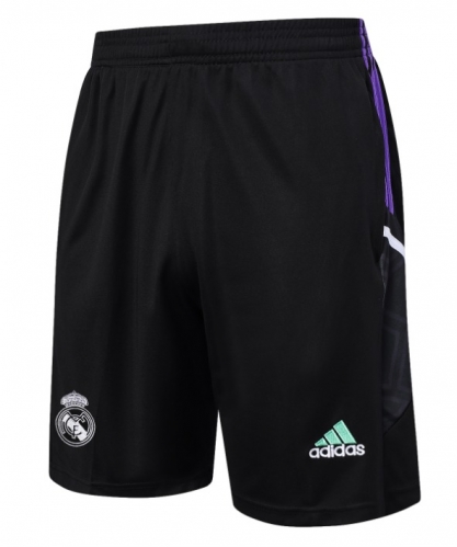 D812# 2324 Real Madrid Black Soccer Shorts-815