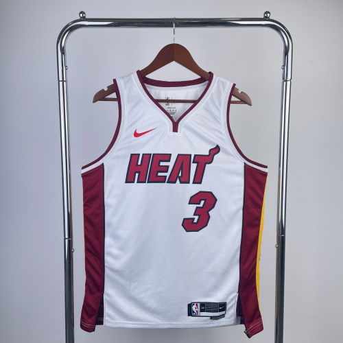 Miami Heat NBA Whiet V Collar #3 Jersey-311