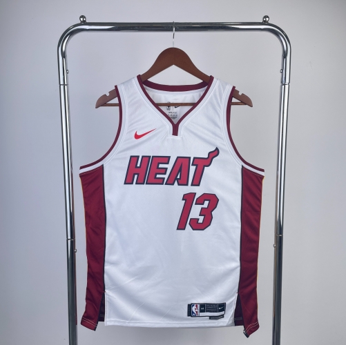 Miami Heat NBA Whiet V Collar #13 Jersey-311