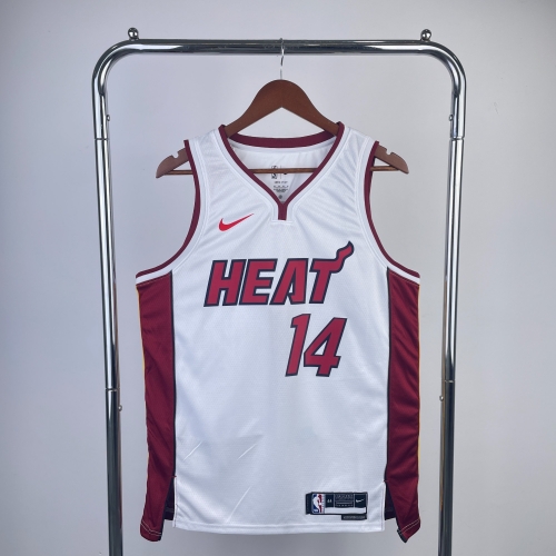 Miami Heat NBA Whiet V Collar #14 Jersey-311