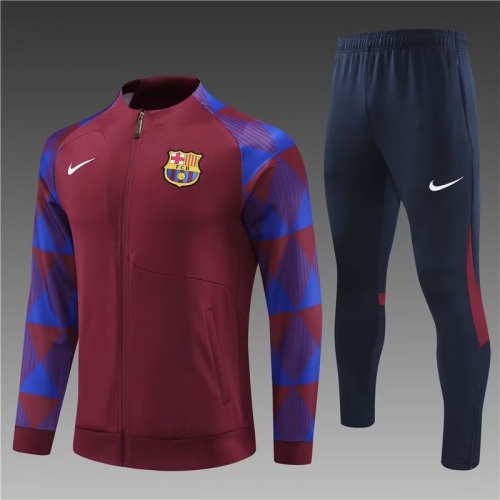 2023/24 Barcelona Maroon Thailand Soccer Jacket Unifrom-801