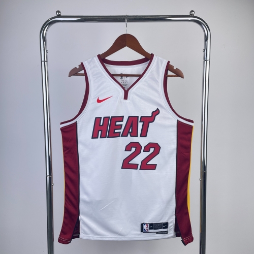 Miami Heat NBA Whiet V Collar #22 Jersey-311