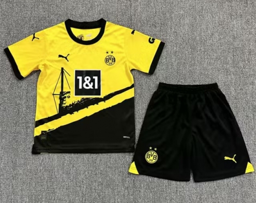 2023/24 Borussia Dortumund Home Yellow Kids/Youth Soccer Uniform-522/507/516