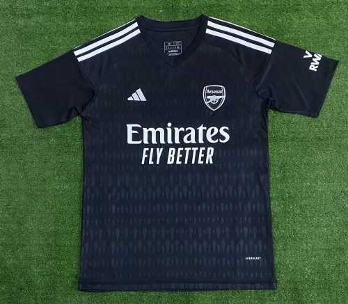 2023/24 Arsenal Goalkepeer Black Thailand Soccer Jersey AAA-416/47/407