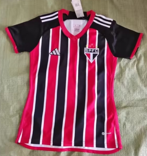 2023/24 Sao Paulo Futebol Away Red & White Thailand Women Soccer Jersey AAA-908/311