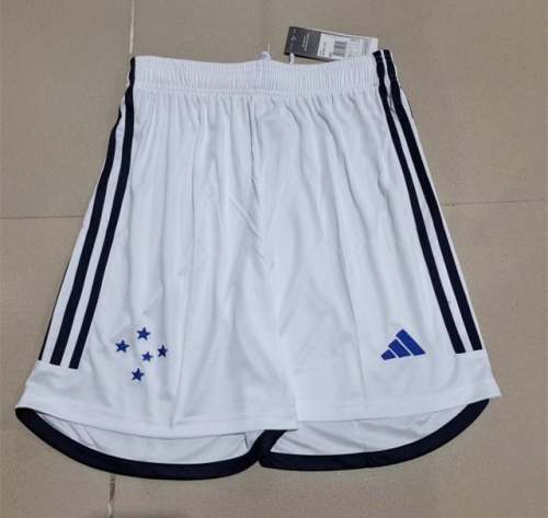 2023/24 Cruzeiro EC Away White Thailand Soccer Shorts-315