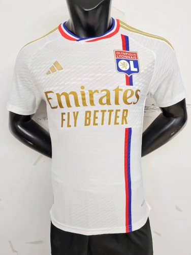 Player Version 2022/23 Olympique Lyonnais Home White Thailand Soccer Jersey AAA-703/308/MY
