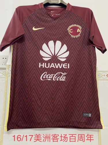 2016-17 Retro Version Club América Red Thailand Soccer Jersey AAA-2041