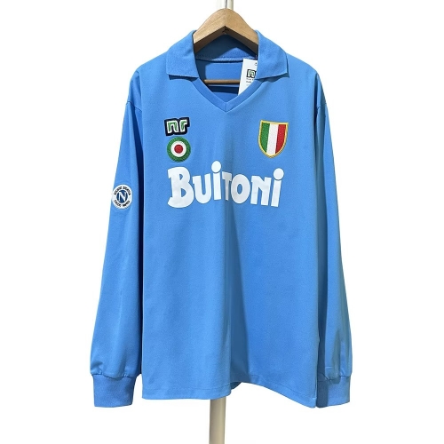 87-88 SSC Napoli Blue Thailand LS Soccer Jeesey AAA-503