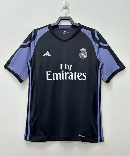 16-17 Retro Version Real Madrid 2nd Away Black Thailand Soccer Jersey AAA-301/811/601