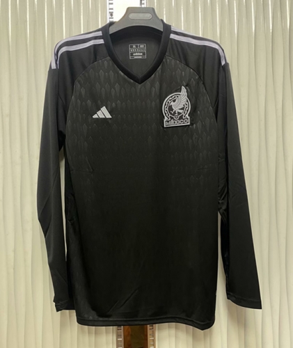 2023/24 Mexico Goalkepeer Black Thailand LS Soccer Jersey AAA-410