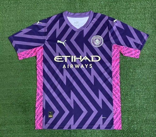 2023/24 Manchester City Blue & Purple Thailand soccer jersey AAA-416