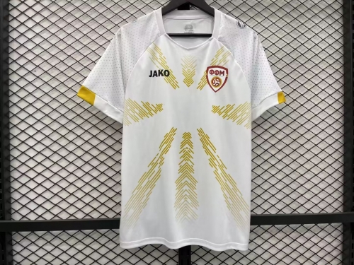 2023/24 North Macedonia Away White Thailand Soccer Jersey AAA-512