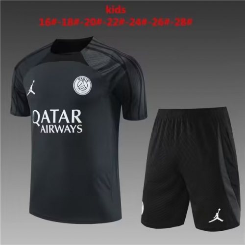 Kids 2023/24 Paris SG Dark Gray Shorts-Shorts Kids/Youth Thailand Soccer Uniform-801