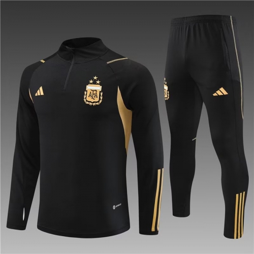 2023/24 Argentina Black Thailand Soccer Tracksuit Uniform-801/815