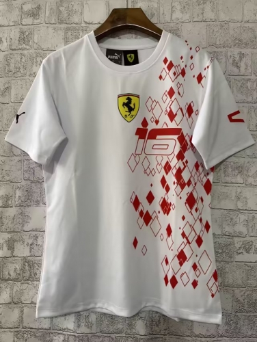 2023 Ferrai Spain Special Version White Formula One Racing Shirts-805