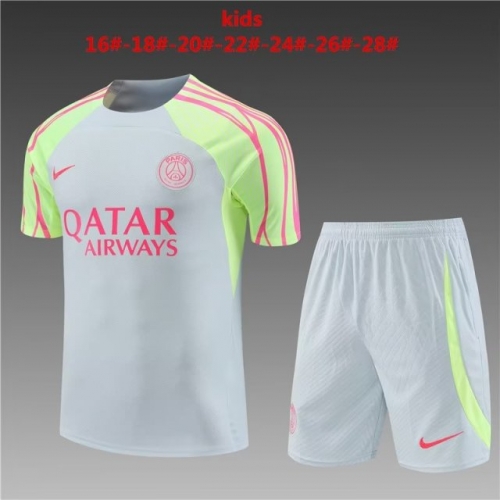 Kids 2023/24 Paris SG Fluorescent green Shorts-Shorts Kids/Youth Thailand Soccer Uniform-801