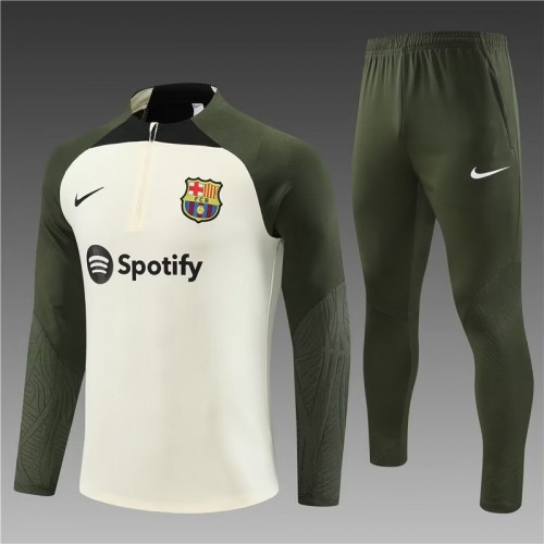 2023/24 Barcelona Light Yellow Thailand Tracksuit Uniform-801/GDP