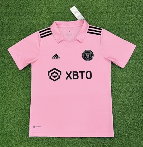 With Adv 2022-23 Inter Miami CF Home Pink Thailand Soccer Jersey AAA-320/416