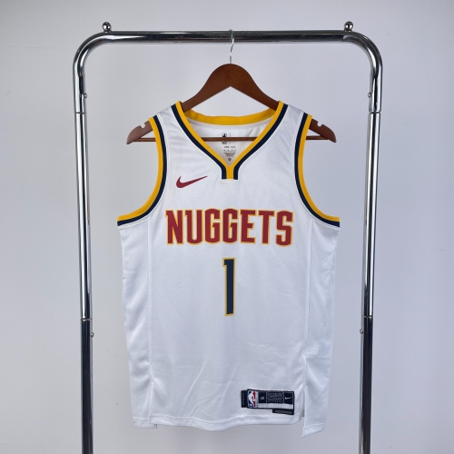 2023 Season NBA Denver Nuggets White #1 Jersey-311