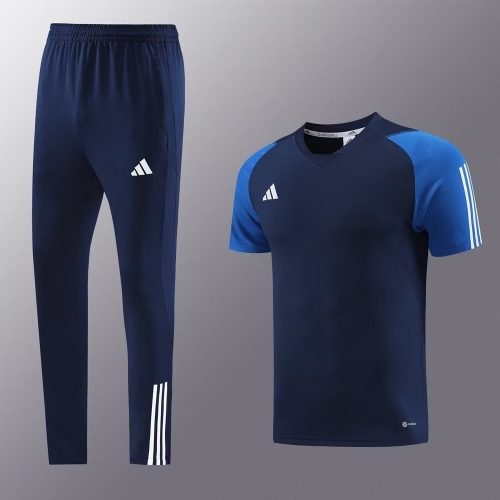 #AD03 Addia 2022/23 Royal Blue Shorts-Sleeve Tracksuit Uniform-LH