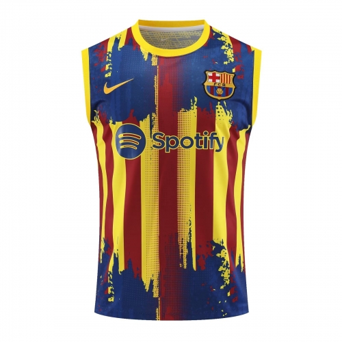 2023/24 Barcelona Blue & Yellow Thailand Soccer Training Vest-418