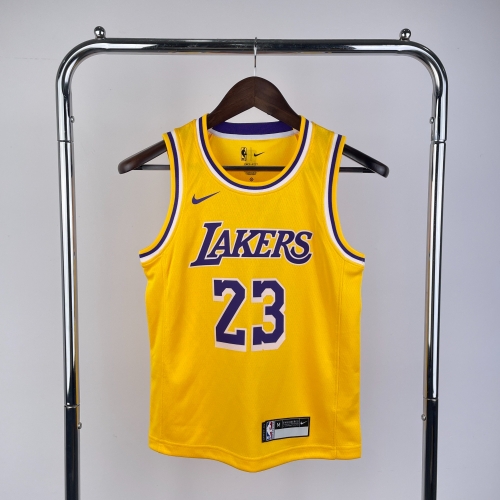 Los Angeles Lakers Yellow #23 Youth/Kids NBA Uniform-311