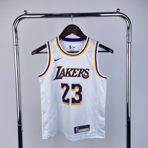 Los Angeles Lakers White #23 Youth/Kids NBA Uniform-311