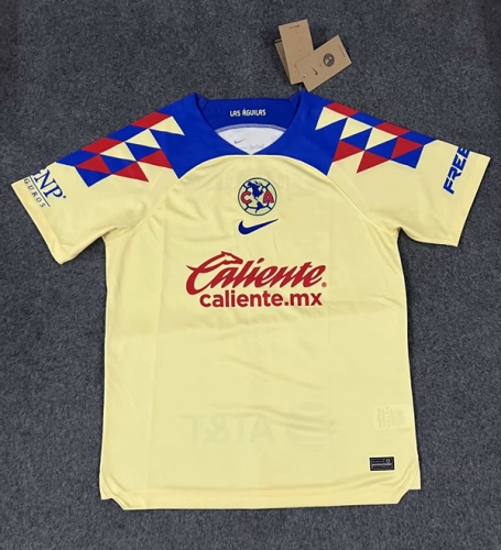 2023/24 Club América Home Yellow Thailand Soccer Jersey AAA-47/416/908