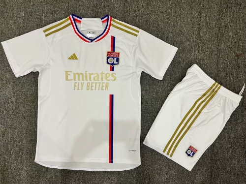 2023/24 Olympique Lyonnais Home White Soccer Uniform-208/302