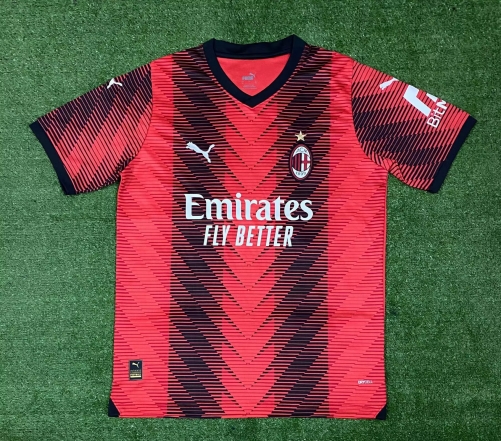2023/24 AC Milan Home Red & Black Thailand Soccer Jersey AAA-705/416/320